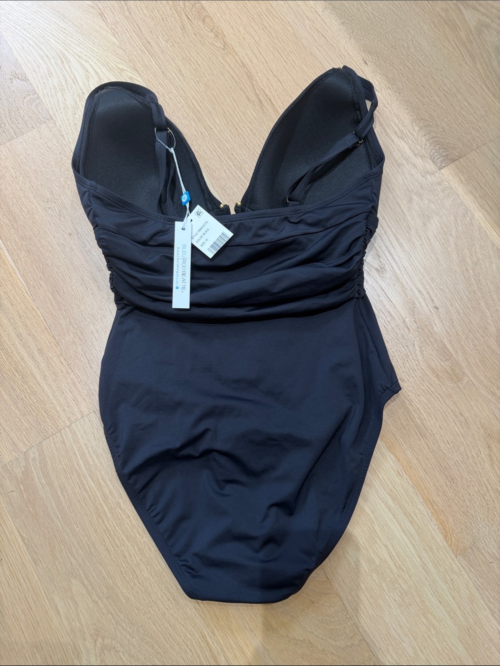 Bleu Rod Beattie Black Deep V One-Piece Swimsuit - Picture 6 of 7